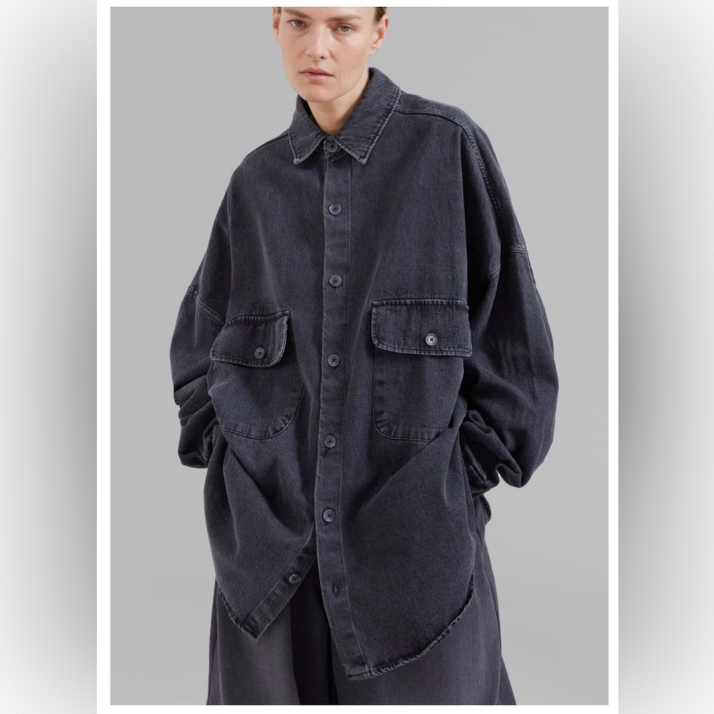 The Frankie Shop Dallas Denim Shirt Jacket